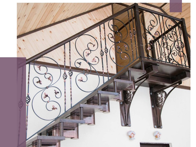 Кованые лестницы в Похвистневе от 79966 руб. под ключ