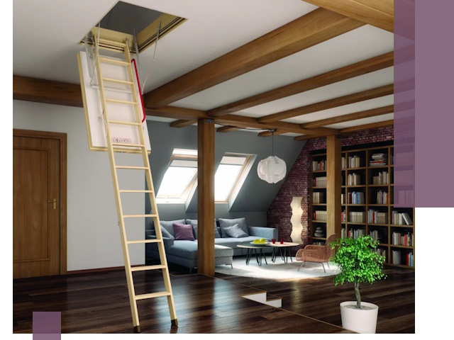 Чердачные лестницы под ключ в Похвистневе: изготовление и монтаж