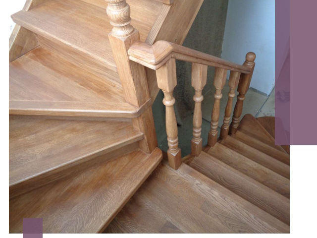 Дубовые лестницы под ключ в Похвистневе: изготовление и монтаж