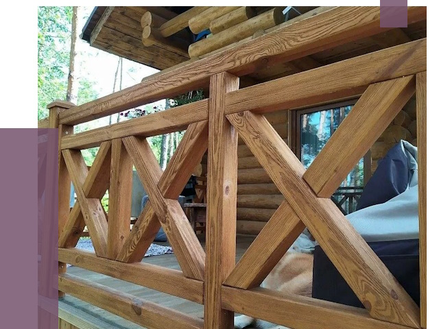 Деревянные перила под ключ в Похвистневе от 7689 руб. 