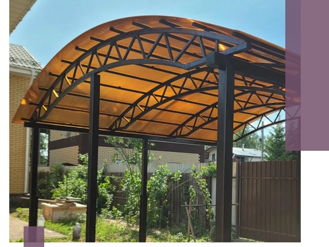 Изготовление навесов под ключ в Похвистневе из качественных материалов