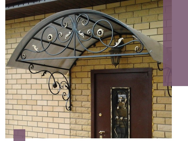 Изготовление козырьков из металла под ключ в Похвистневе