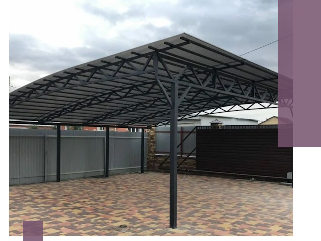 Недорогие навесы под ключ в Похвистневе — изготовление и монтаж