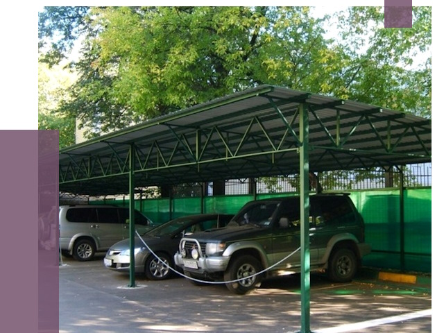 Навесы для парковки в Похвистневе от 80478 руб. заказать | ПРОЛЁТ-Пхв