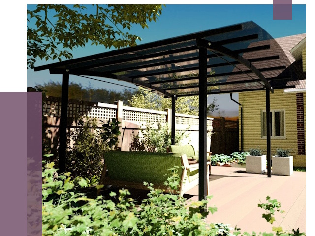 Навесы для террасы в Похвистневе от 13071 руб. под ключ | ПРОЛЁТ-Пхв