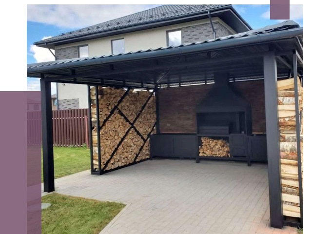 Навесы для барбекю в Похвистневе от 12764 руб. под ключ | ПРОЛЁТ-Пхв