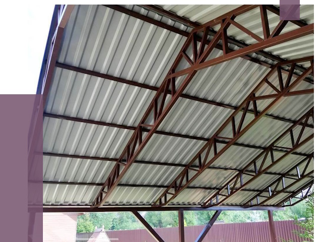 Навесы из профнастила в Похвистневе от 7381 руб. | ПРОЛЁТ-Пхв