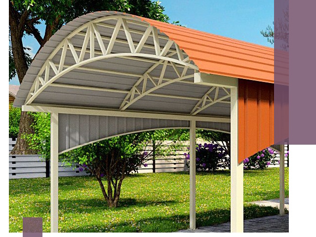 Навесы из профнастила под ключ в Похвистневе — установка и монтаж