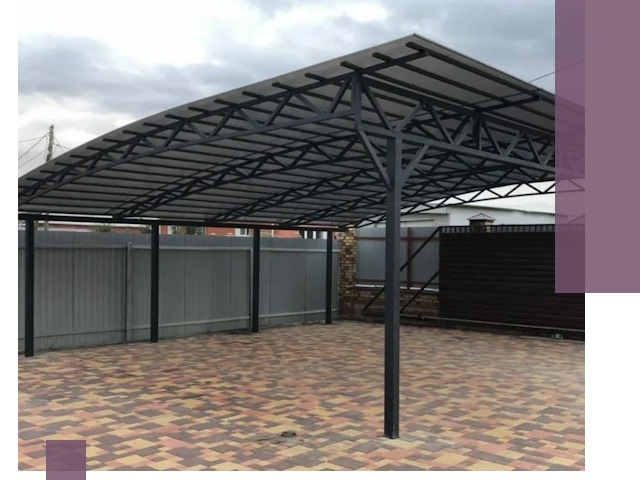 Металлические навесы под ключ в Похвистневе — изготовление и монтаж