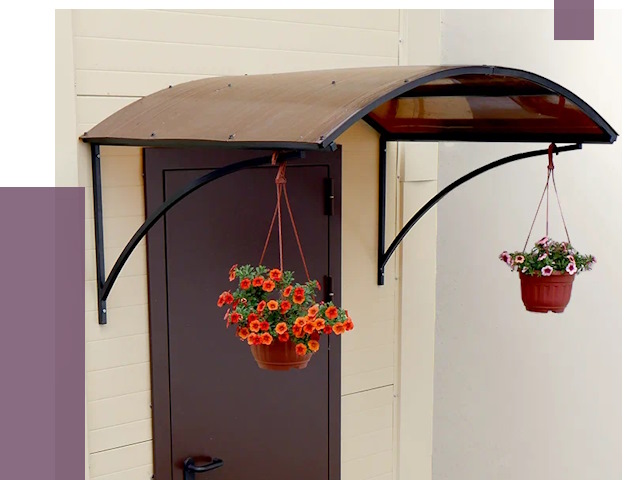 Козырьки над входом в Похвистневе от 14865 руб.  | ПРОЛЁТ-Пхв