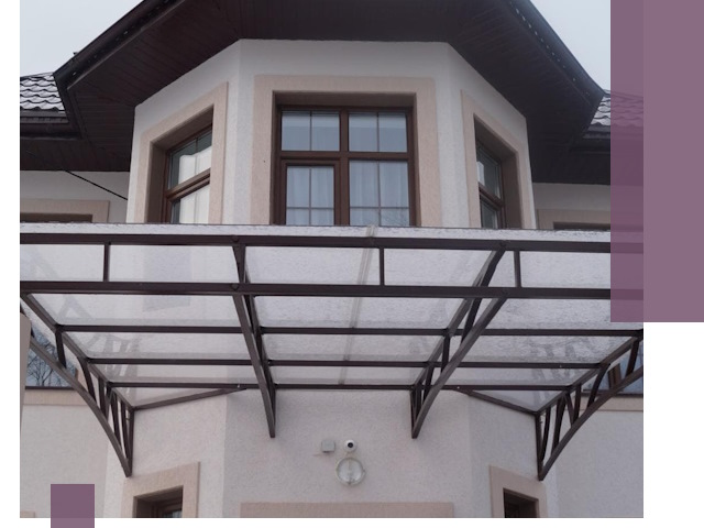 Козырьки из поликарбоната под ключ в Похвистневе