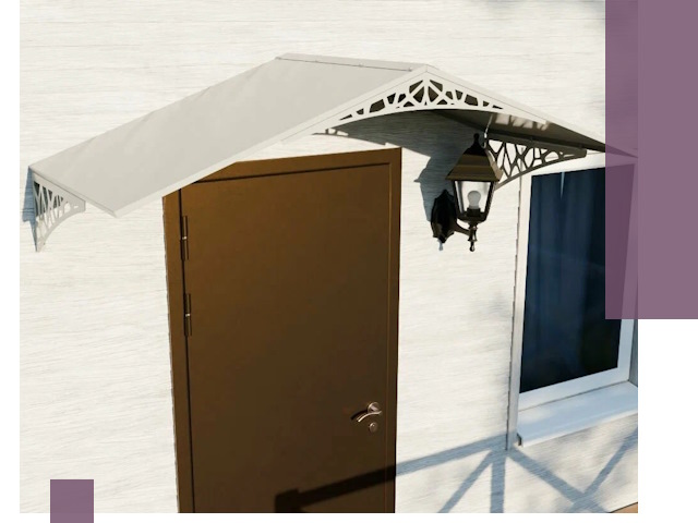 Металлические козырьки на входы и террасы в Похвистневе