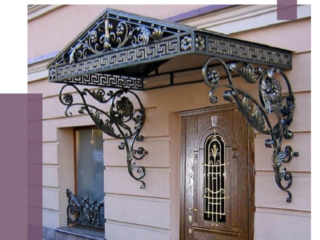 Кованые козырьки в Похвистневе под ключ от 12764 руб. — ПРОЛЁТ