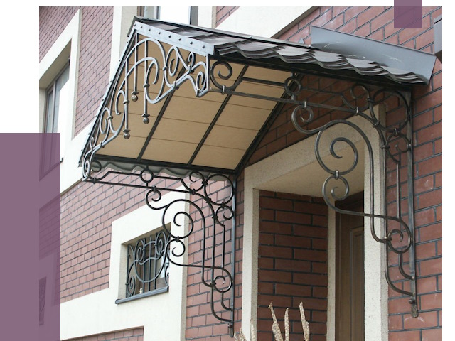 Двускатные козырьки в Похвистневе под ключ от 12815 руб.